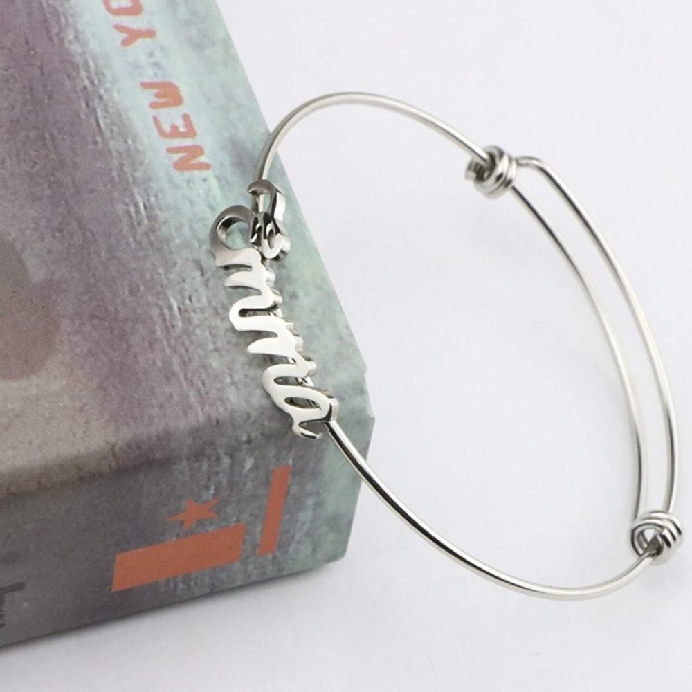 ✨EMMA SILVER ADJUSTABLE NAME BRACELET  *NWT* - Picture 3 of 3